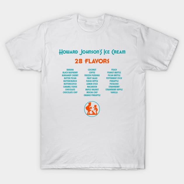 Howard Johnson's Ice Cream.  28 Flavors. T-Shirt by fiercewoman101